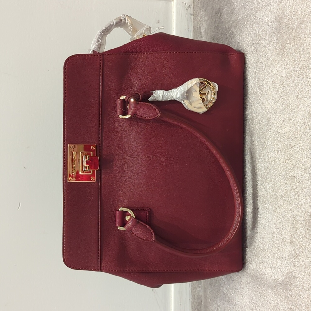 Michael Kors Burgundy Leather Handbag